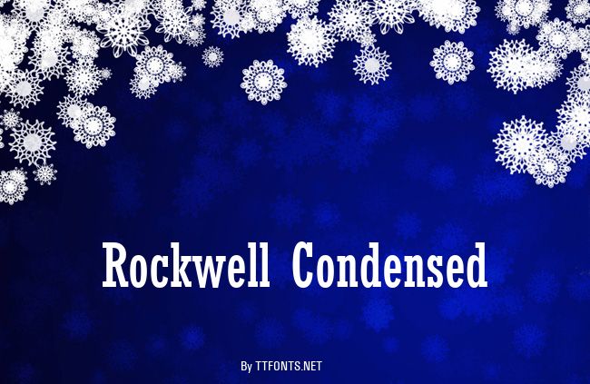 Rockwell Condensed example